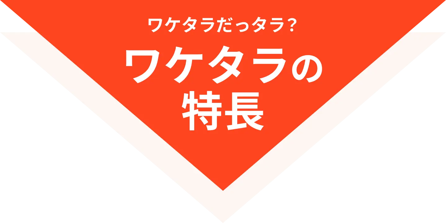 ワケタラの特長